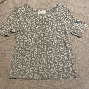 Loft leopard short sleeve top